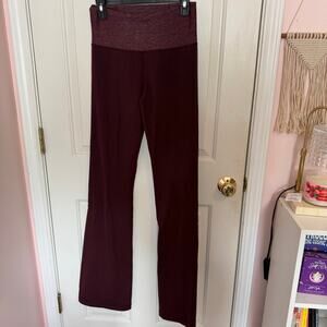 Lululemon Groove Maroon Flared Yoga Pants Women's 8